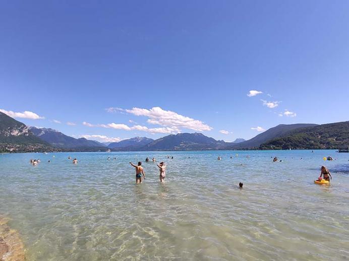 baignade lac annecy