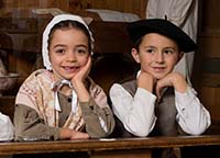 enfants à l'écomusée du lac d'annecy