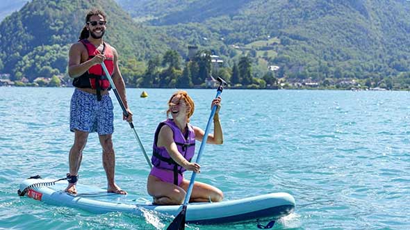 paddle sur le lac d'annecy