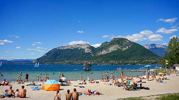 les plages lac annecy