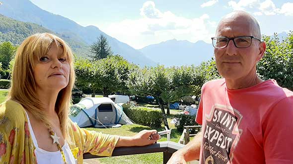 evelyne et stéphane propriétaire du camping l'horizon à annecy - lac annecy